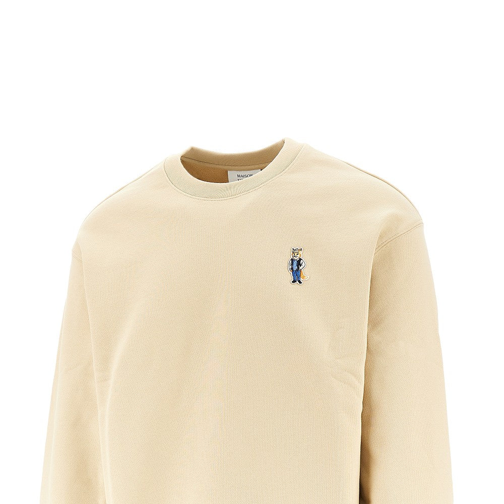 'Dressed Fox' patch crewneck sweatshirt