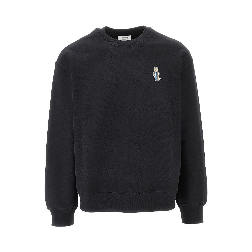'Dressed Fox' patch crewneck sweatshirt