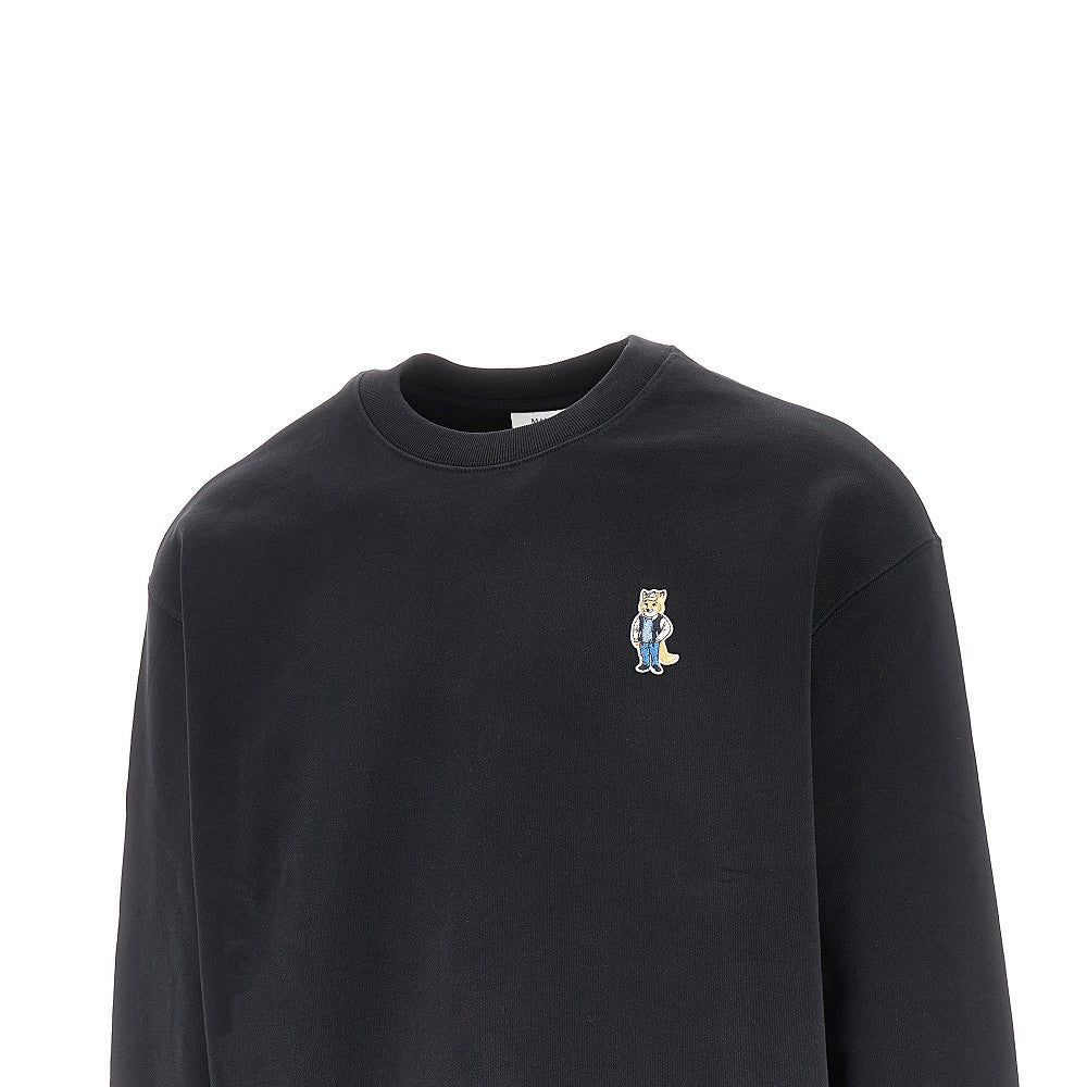 'Dressed Fox' patch crewneck sweatshirt