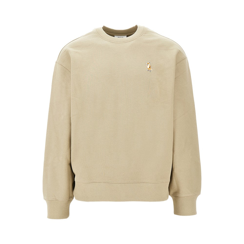 'Standing Fox' patch crewneck sweatshirt