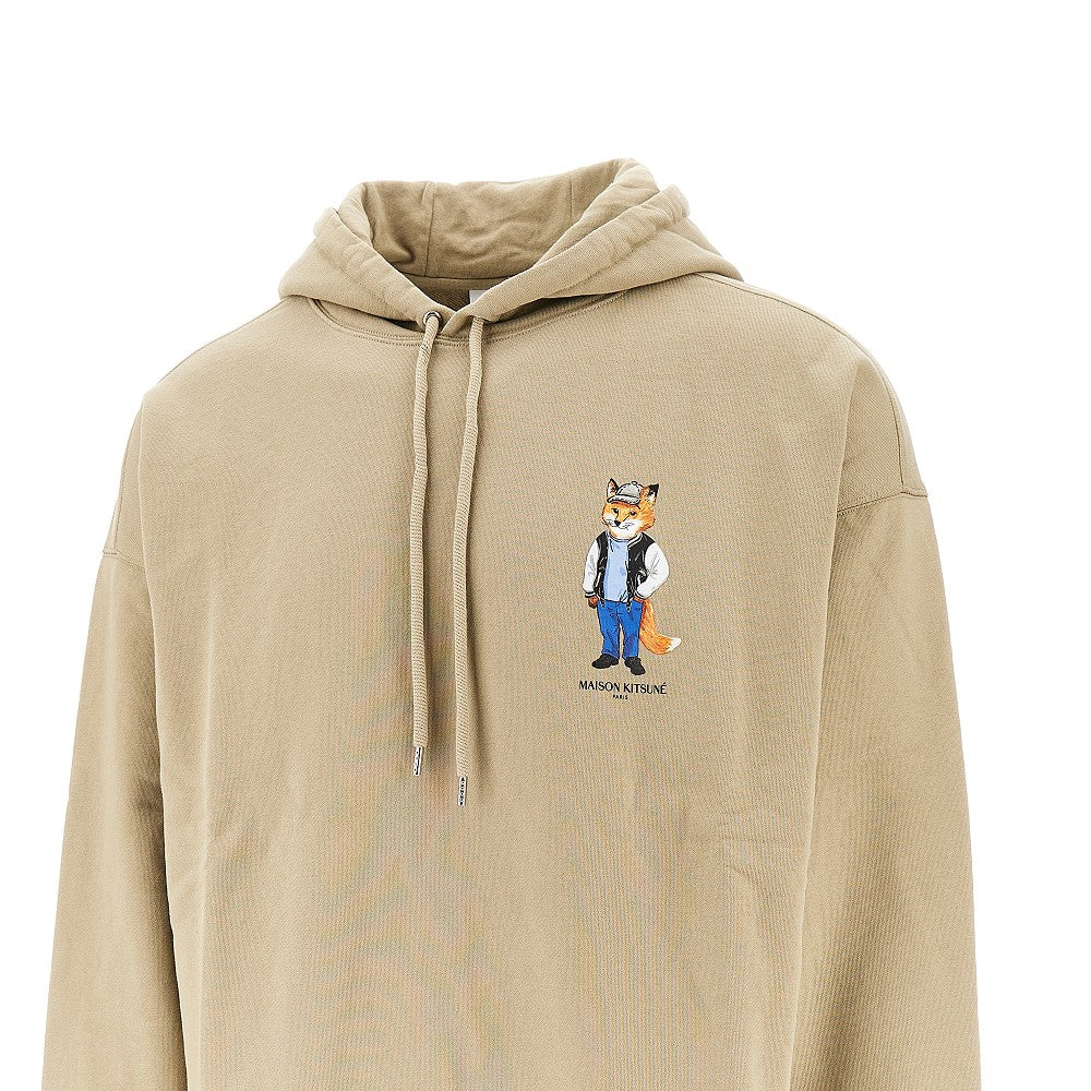 'Dressed Fox' print oversized hoodie