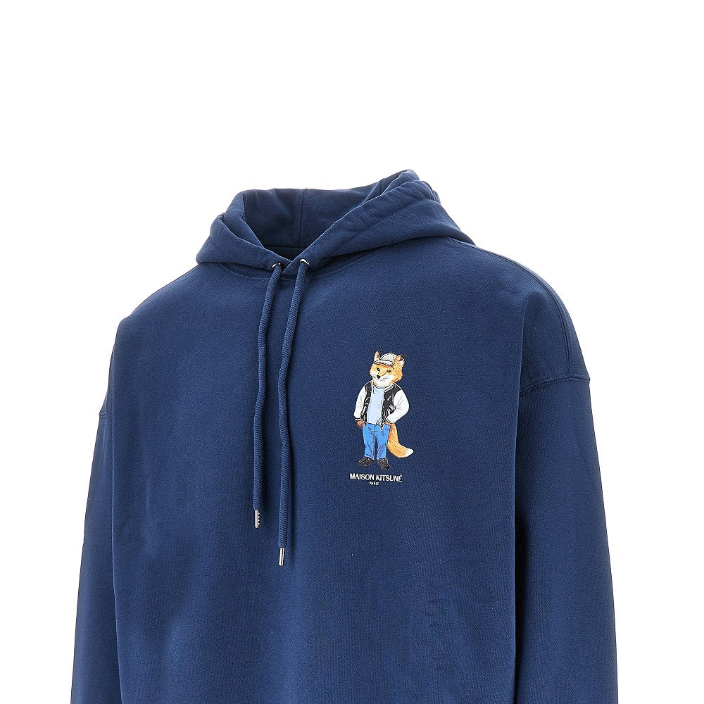 'Dressed Fox' print oversized hoodie