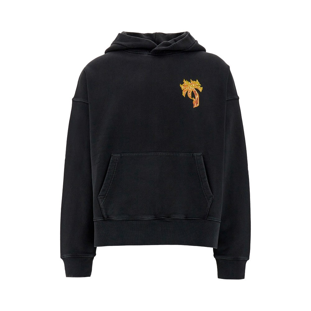 Felpa con cappuccio 'Burning Logo'