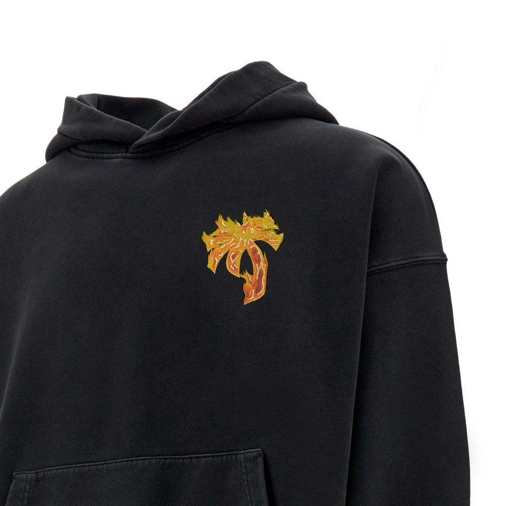 Felpa con cappuccio 'Burning Logo'