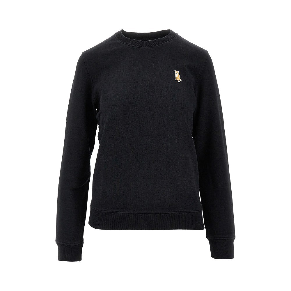 'Lady Fox' patch crewneck sweatshirt