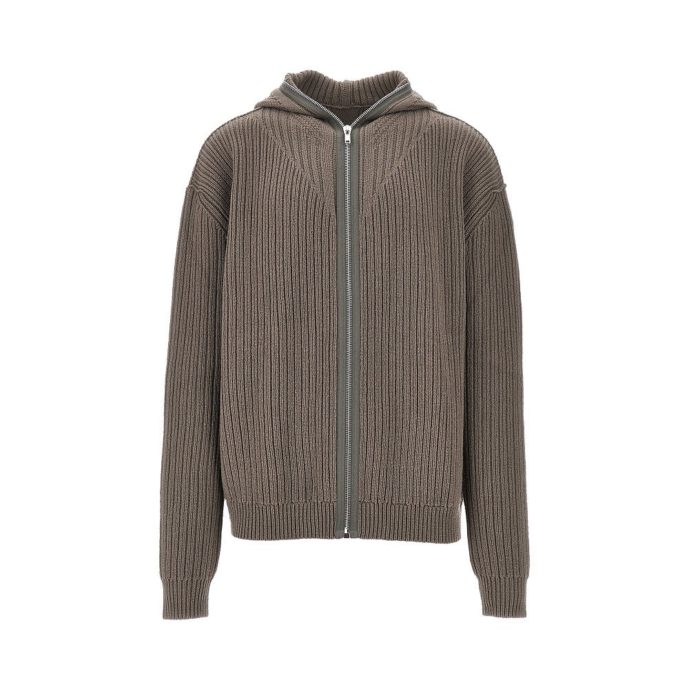 Wool full-zip cardigan