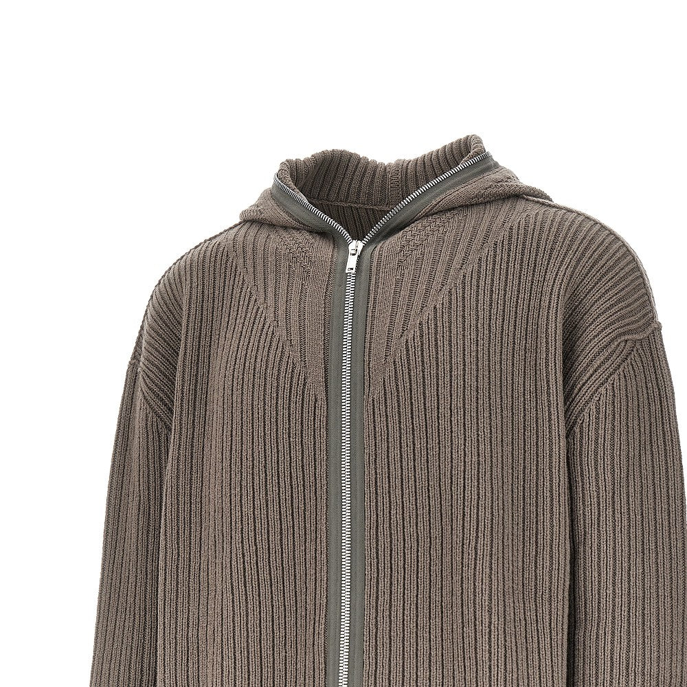 Wool full-zip cardigan