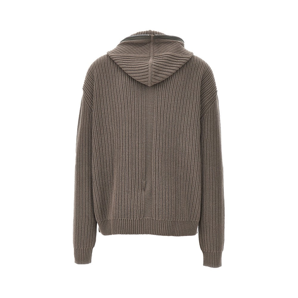 Wool full-zip cardigan