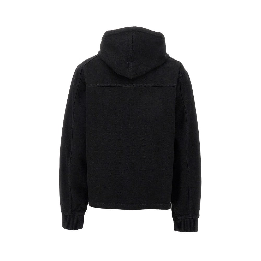 Denim full-zip hoodie