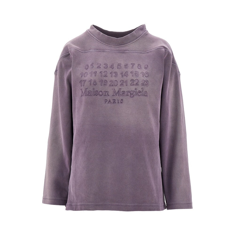 T-shirt con logo numerico impunturato