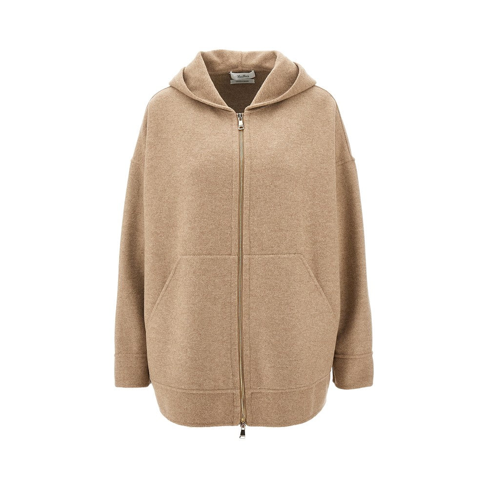 Felpa full-zip in tessuto double