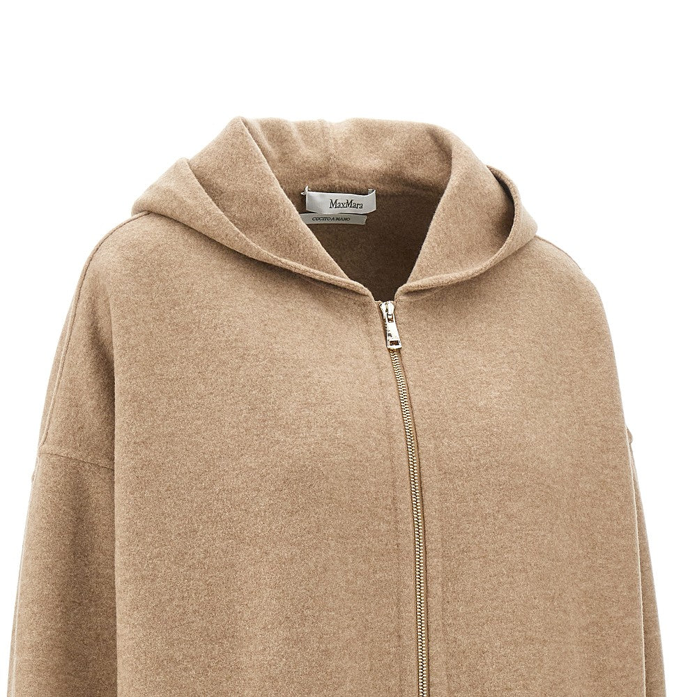 Felpa full-zip in tessuto double