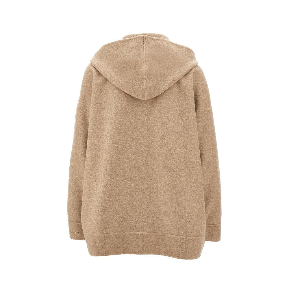 Felpa full-zip in tessuto double