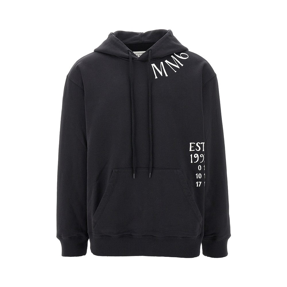 Logo print cotton hoodie