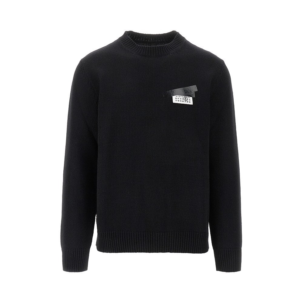 Trompe l'oeil print wool-blend sweater
