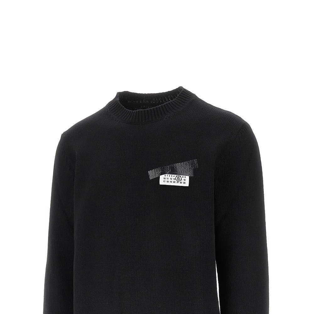 Trompe l'oeil print wool-blend sweater