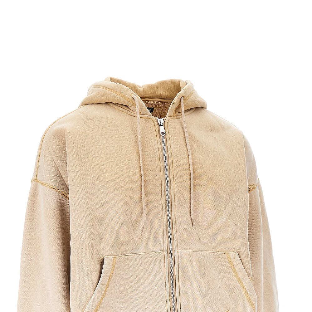 Full-zip hoodie with sun-faded effect