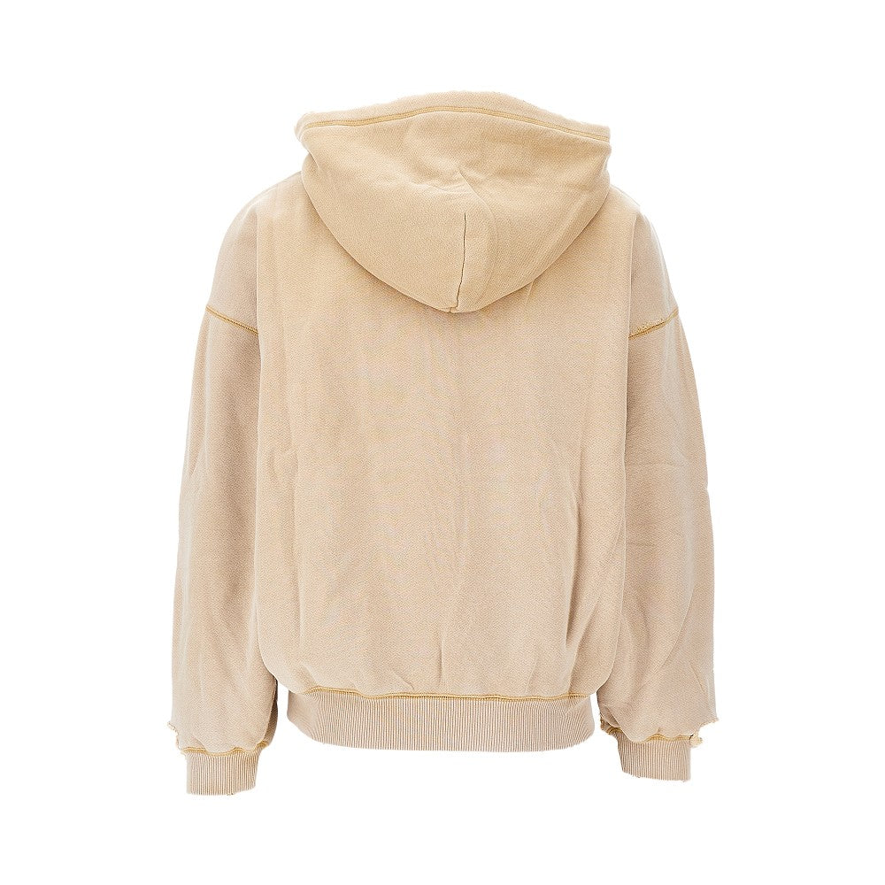 Full-zip hoodie with sun-faded effect