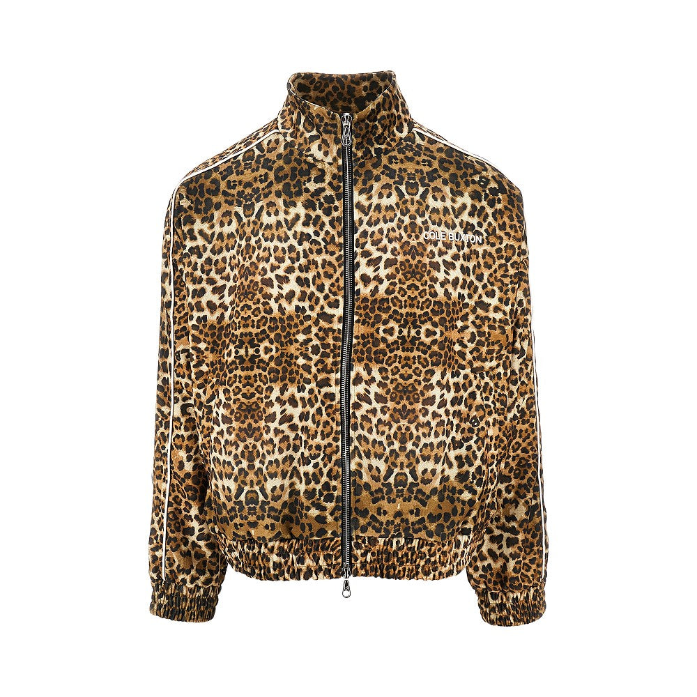 Track jacket con motivo leopardato