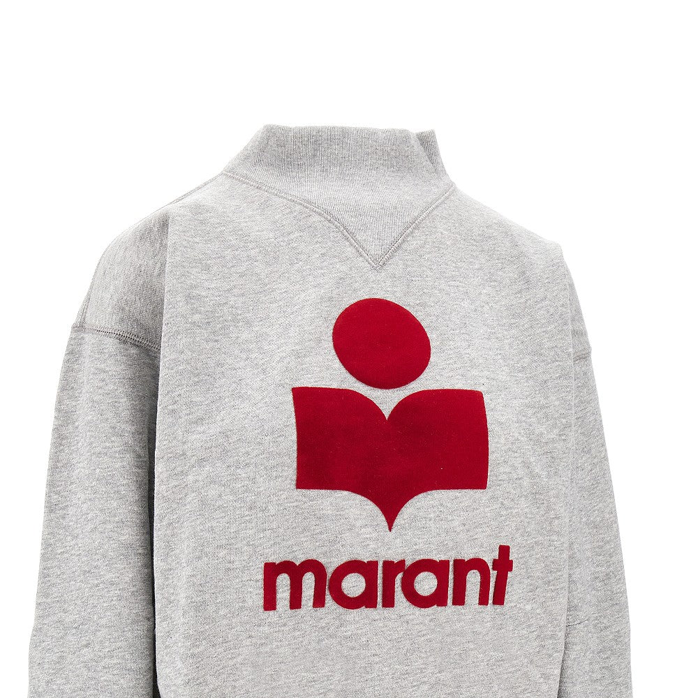 Felpa 'Moby' con logo floccato