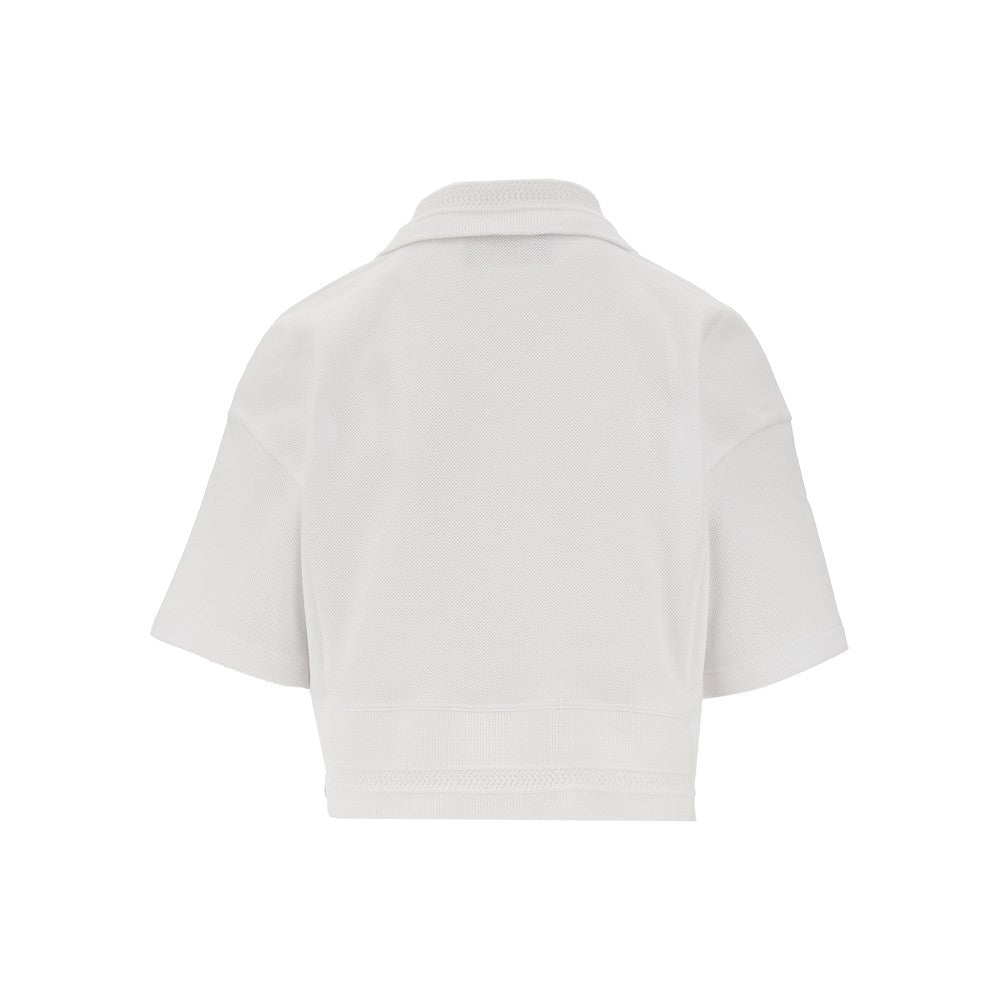 'Letizia' cropped polo shirt