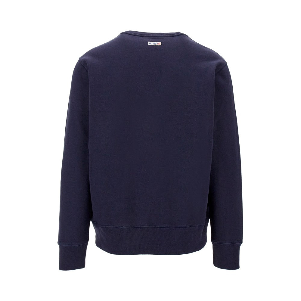Crewneck sweatshirt with logo label