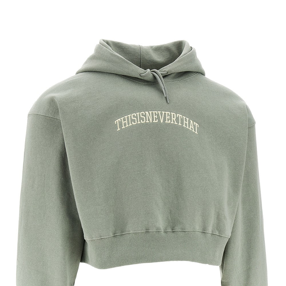 Arch-Logo cropped hoodie