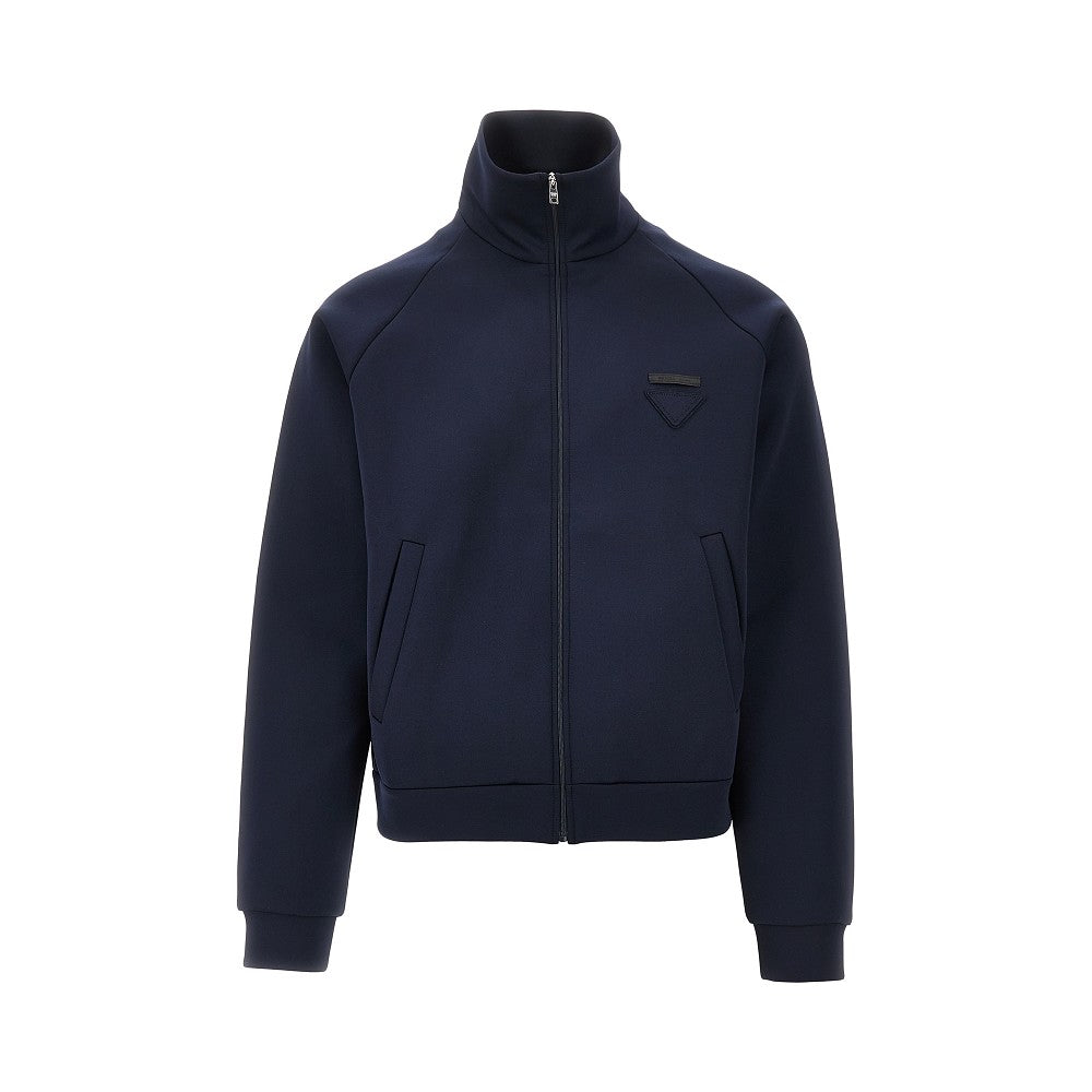 Technical jersey full-zip track jacket