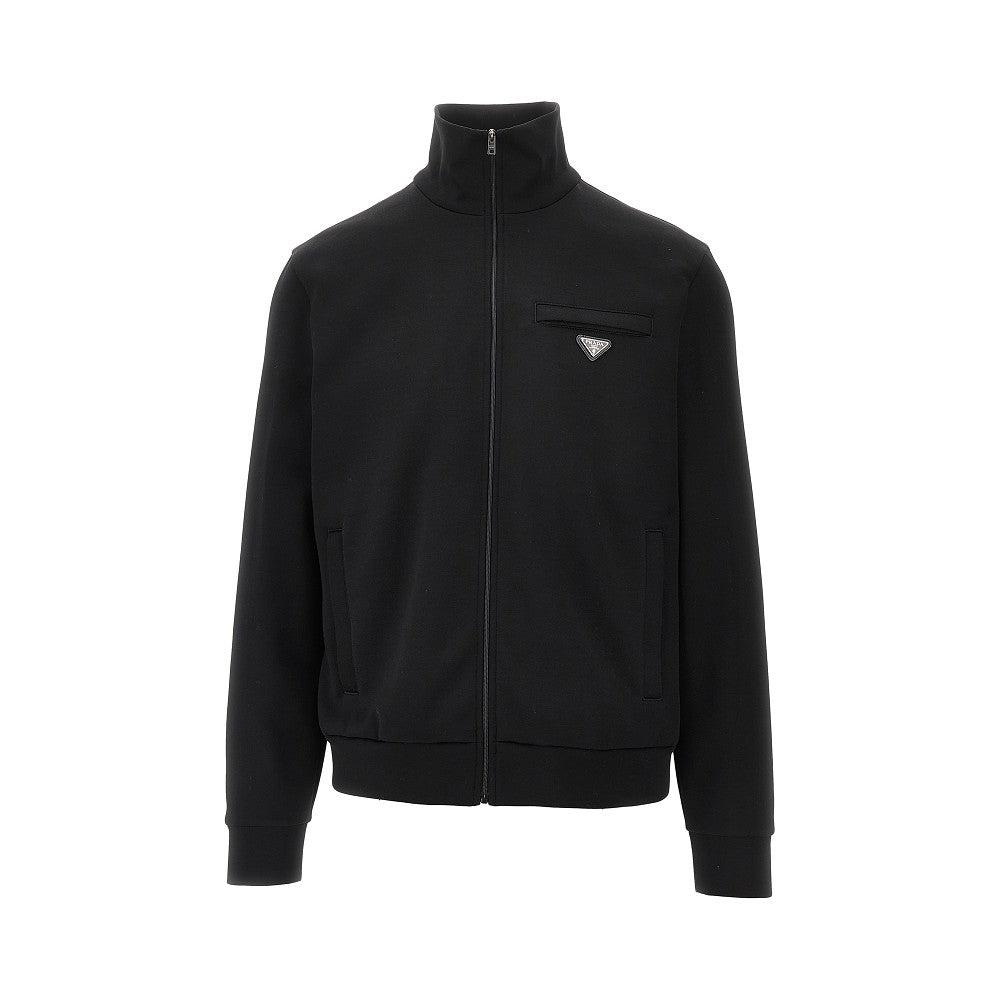 Blouson full-zip in cotone tecnico