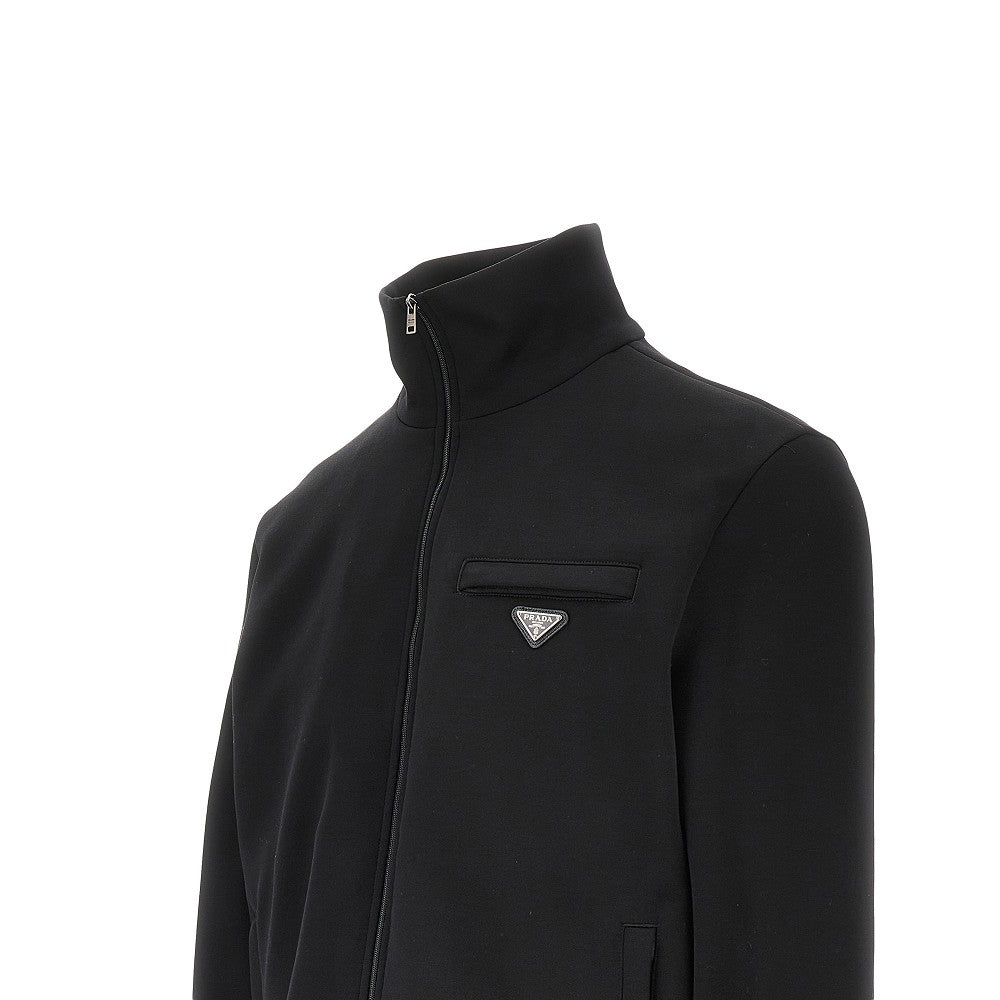 Blouson full-zip in cotone tecnico