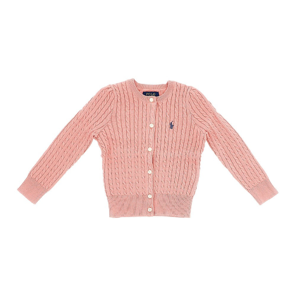 Cardigan in cotone a trecce