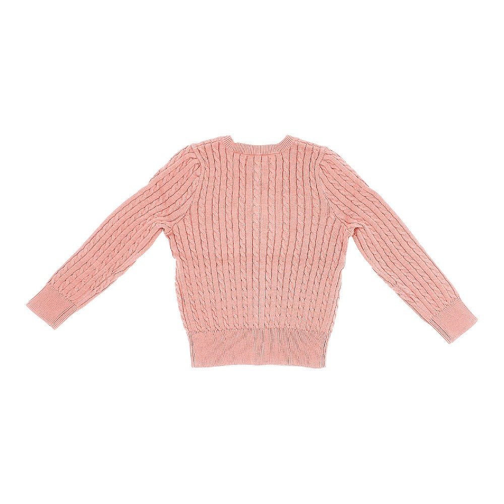 Cardigan in cotone a trecce