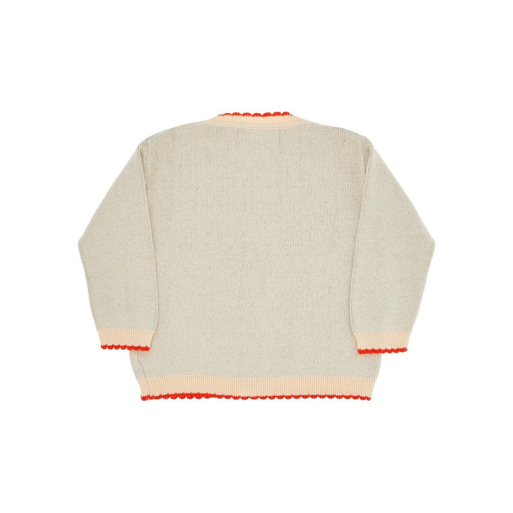 Cardigan in cotone organico 'Pansy Flower'