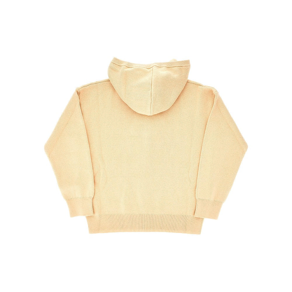 Cotton and wool blend knitted cardigan