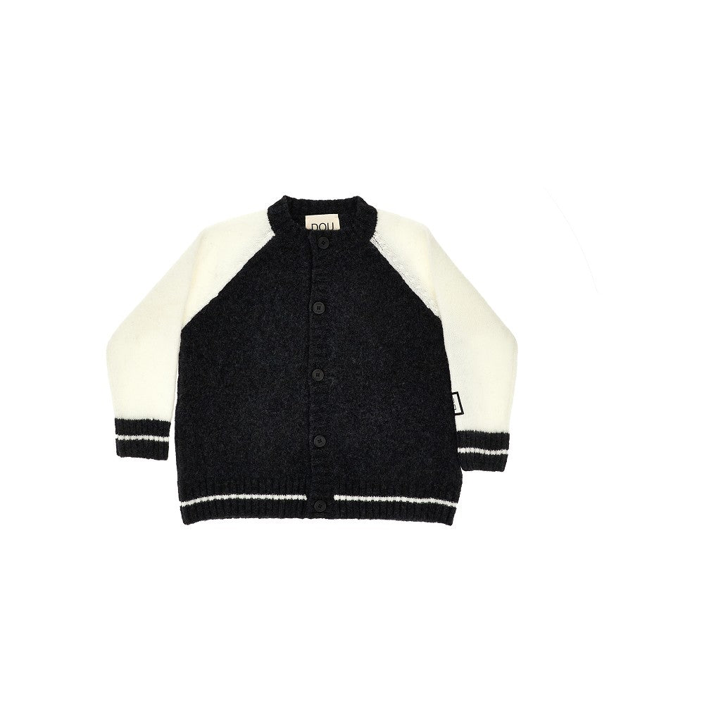 Knitted cardigan with logo