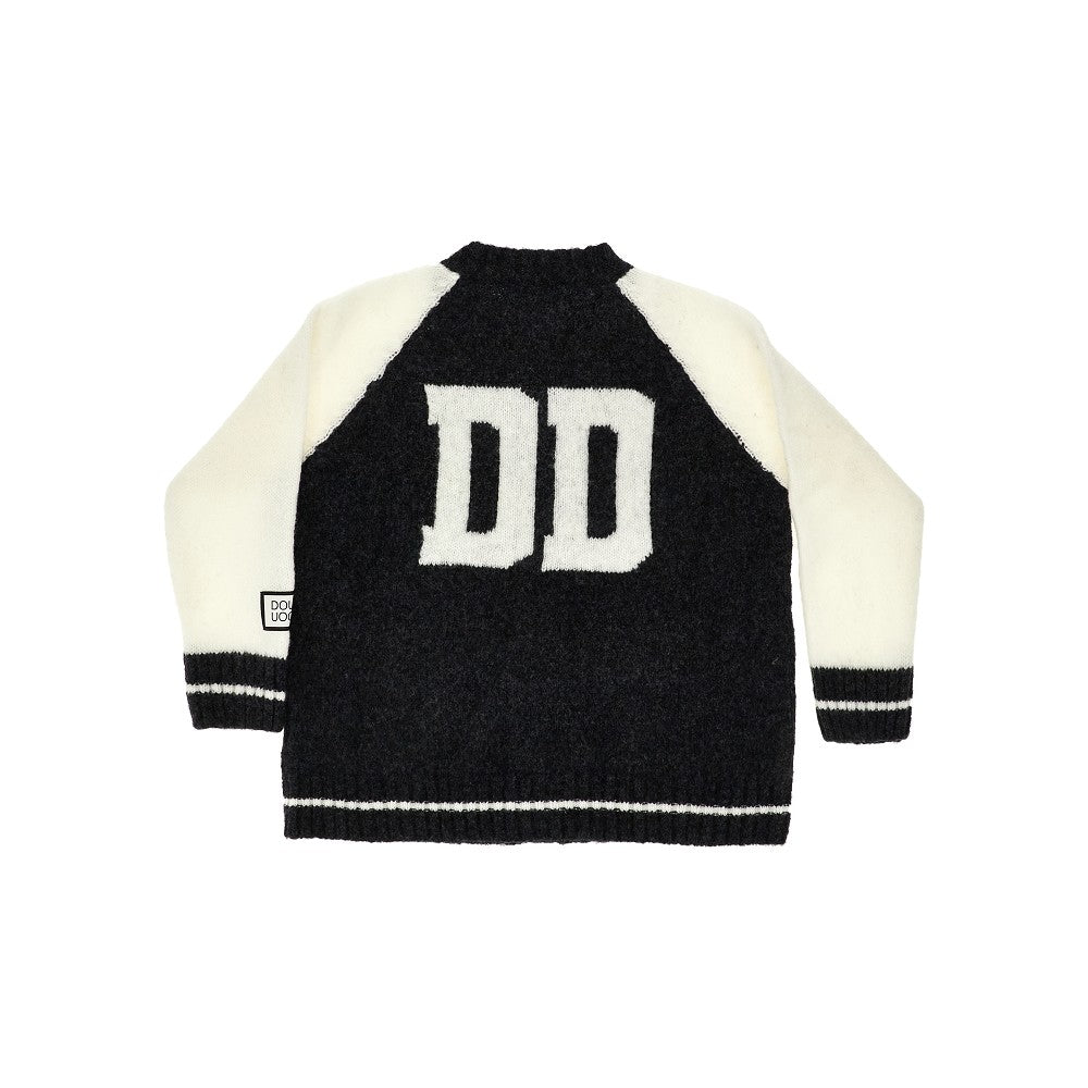 Knitted cardigan with logo