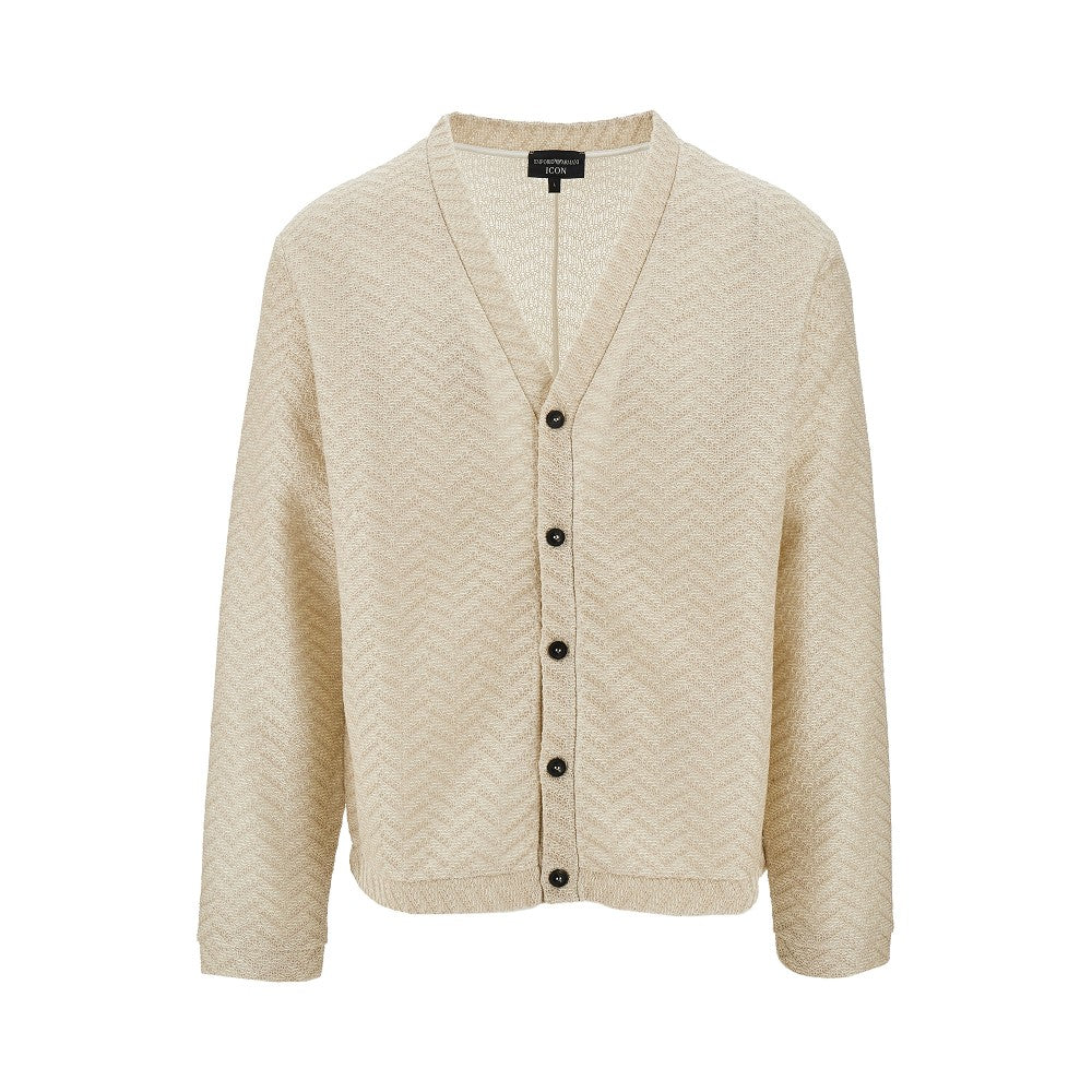 Cardigan ICON in maglia chevron