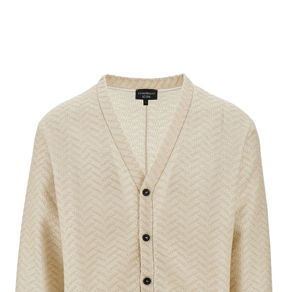 Cardigan ICON in maglia chevron