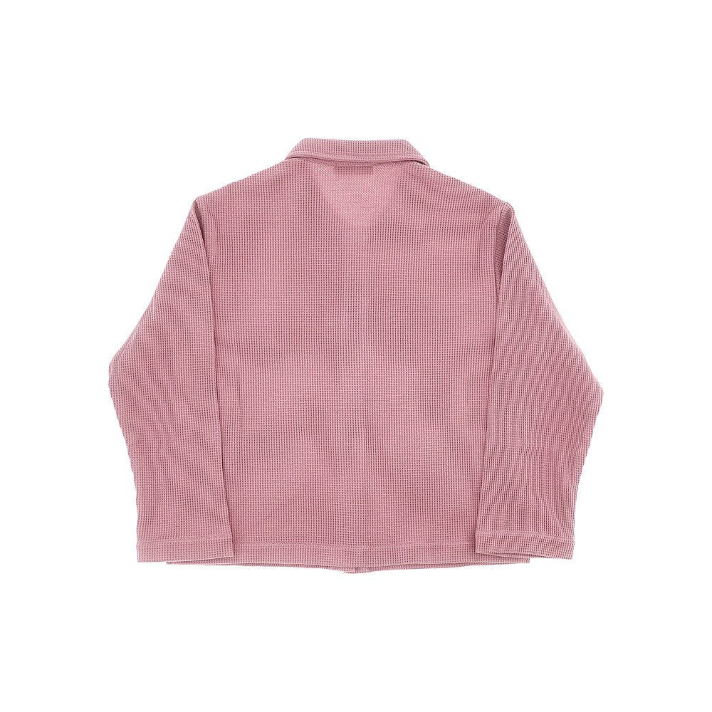 Waffle jersey cardigan