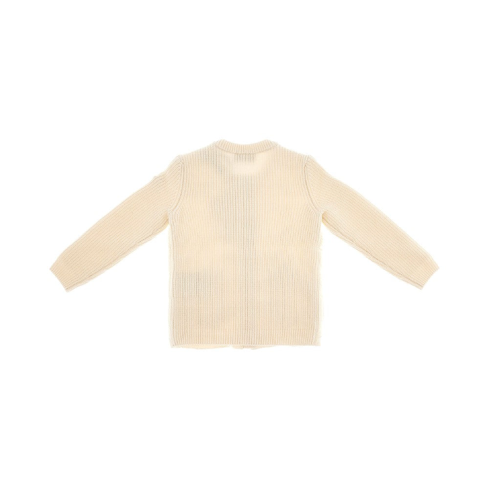 Nylon and wool full-zip cardigan
