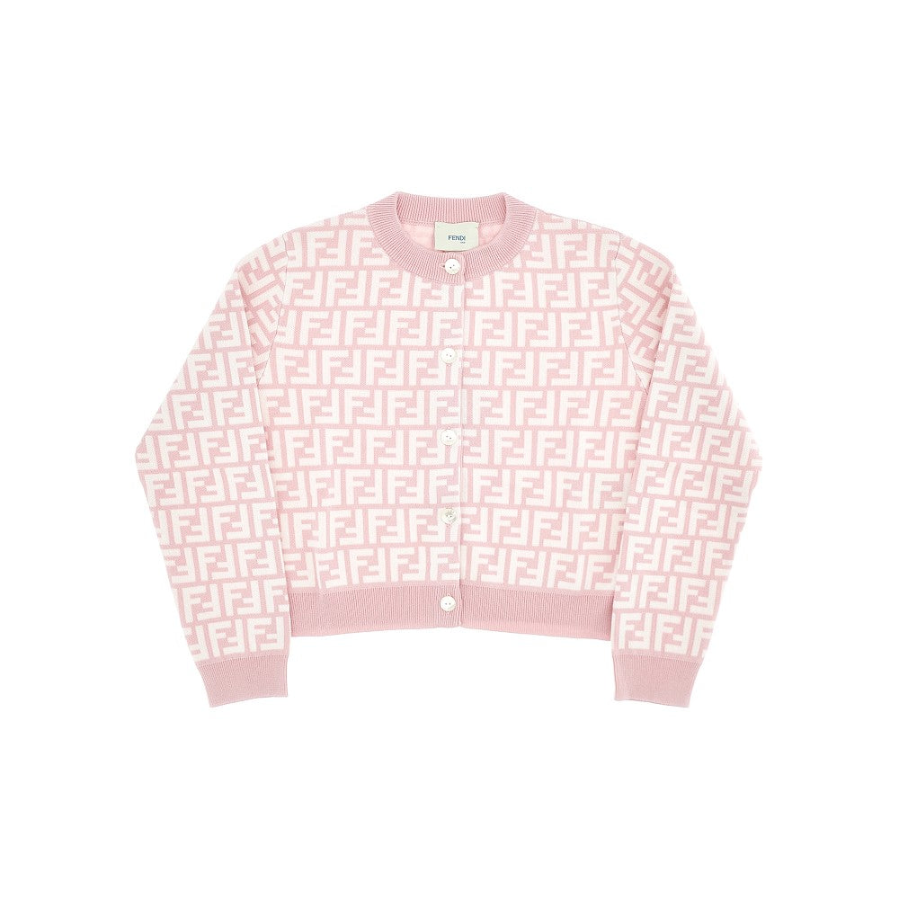 FF pattern cotton cardigan