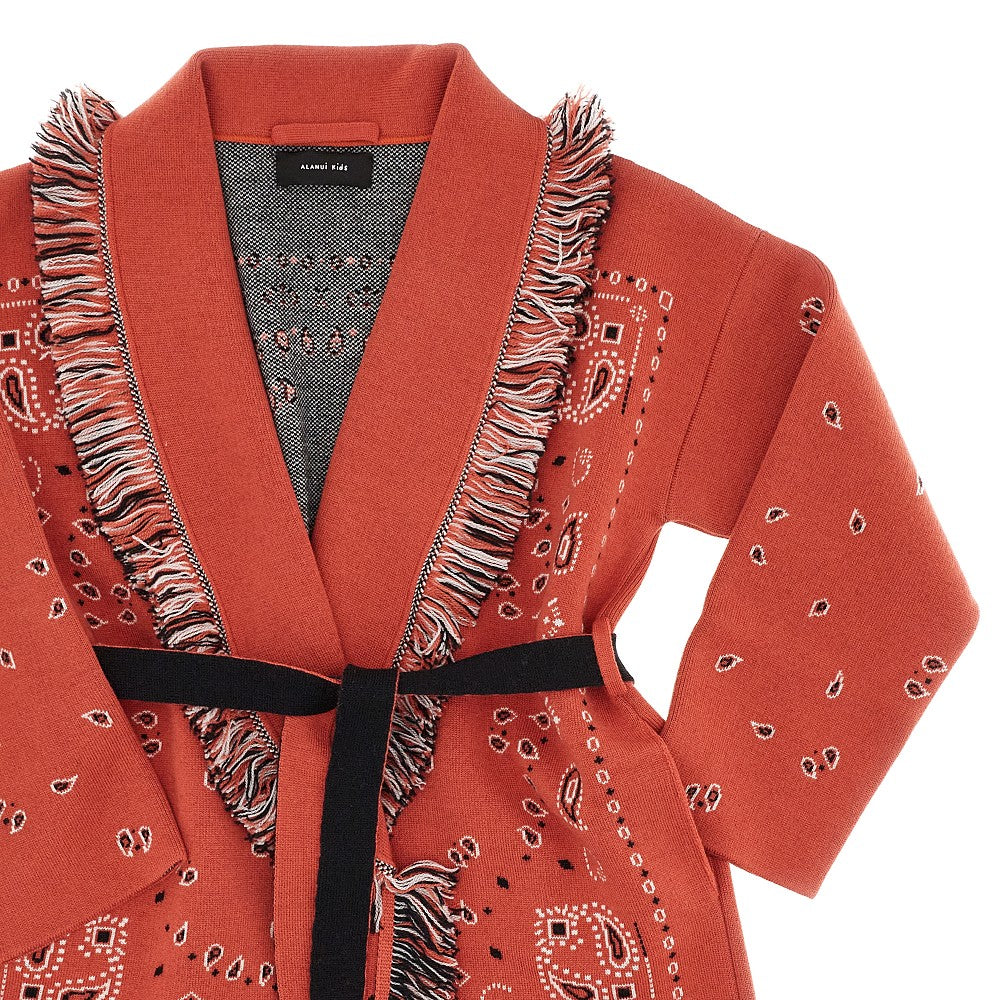 Cardigan Bandana Jacquard in lana