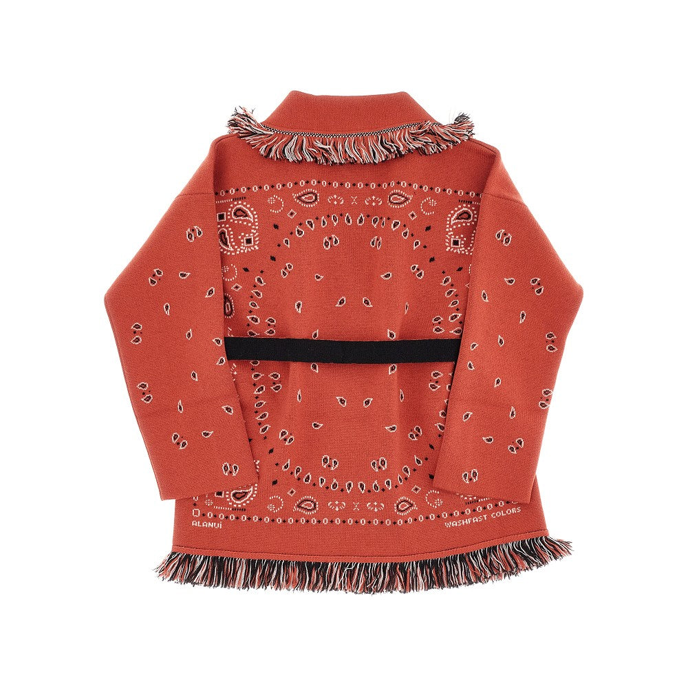 Cardigan Bandana Jacquard in lana