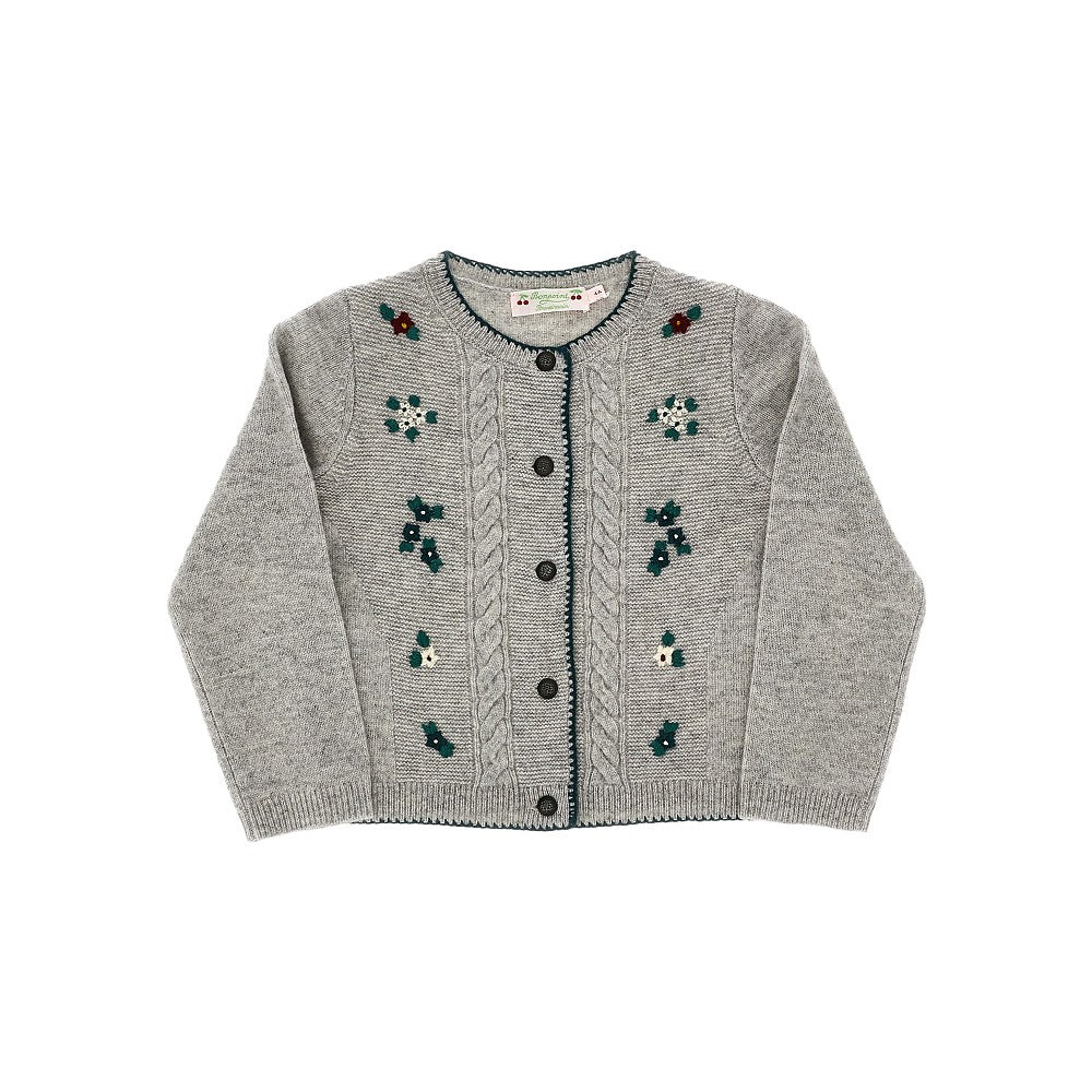 Wool cardigan with embroidery