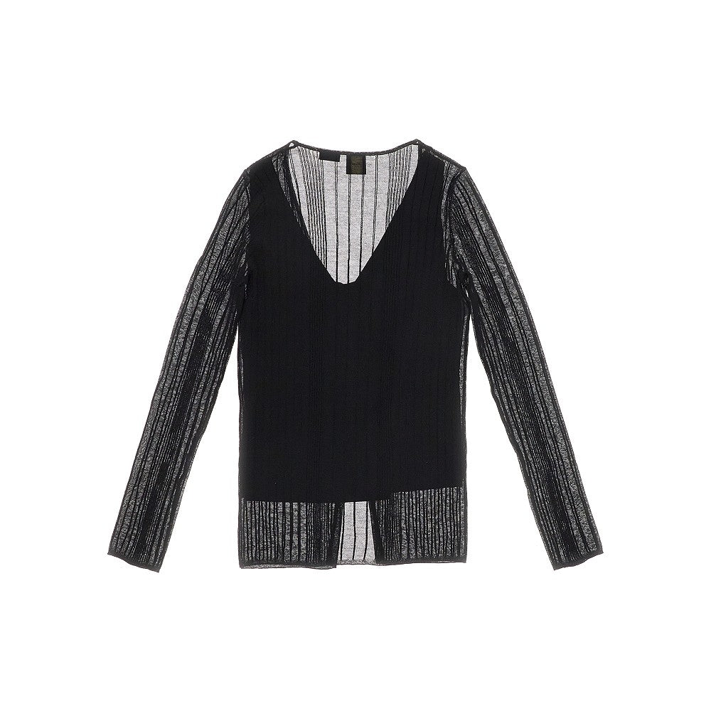 Cardigan in maglia a costine