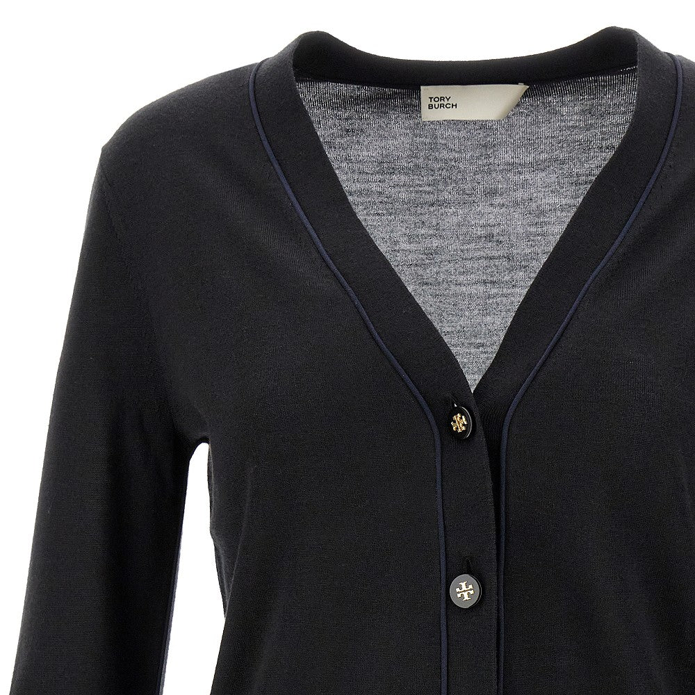 Wool and silk blend 'Simone' cardigan