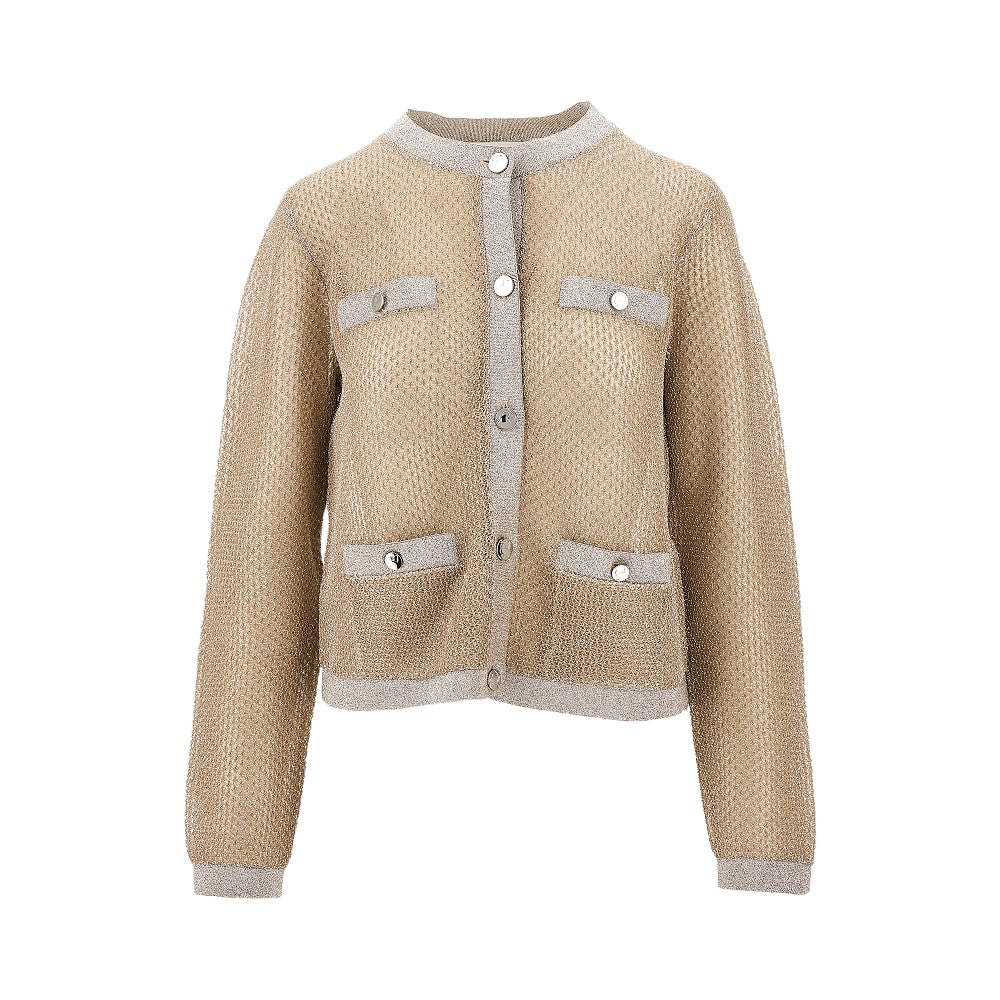 'Kendra' lurex mesh cardigan