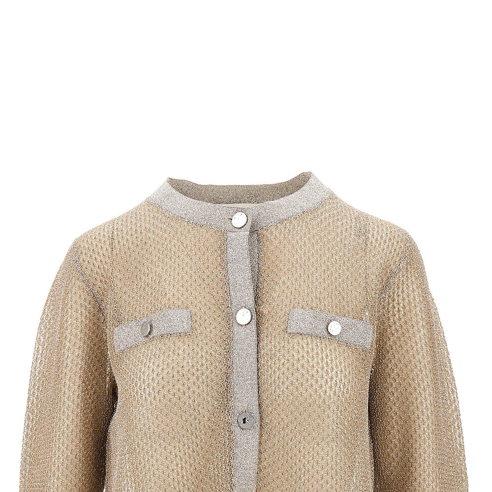 'Kendra' lurex mesh cardigan