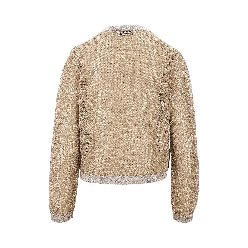'Kendra' lurex mesh cardigan