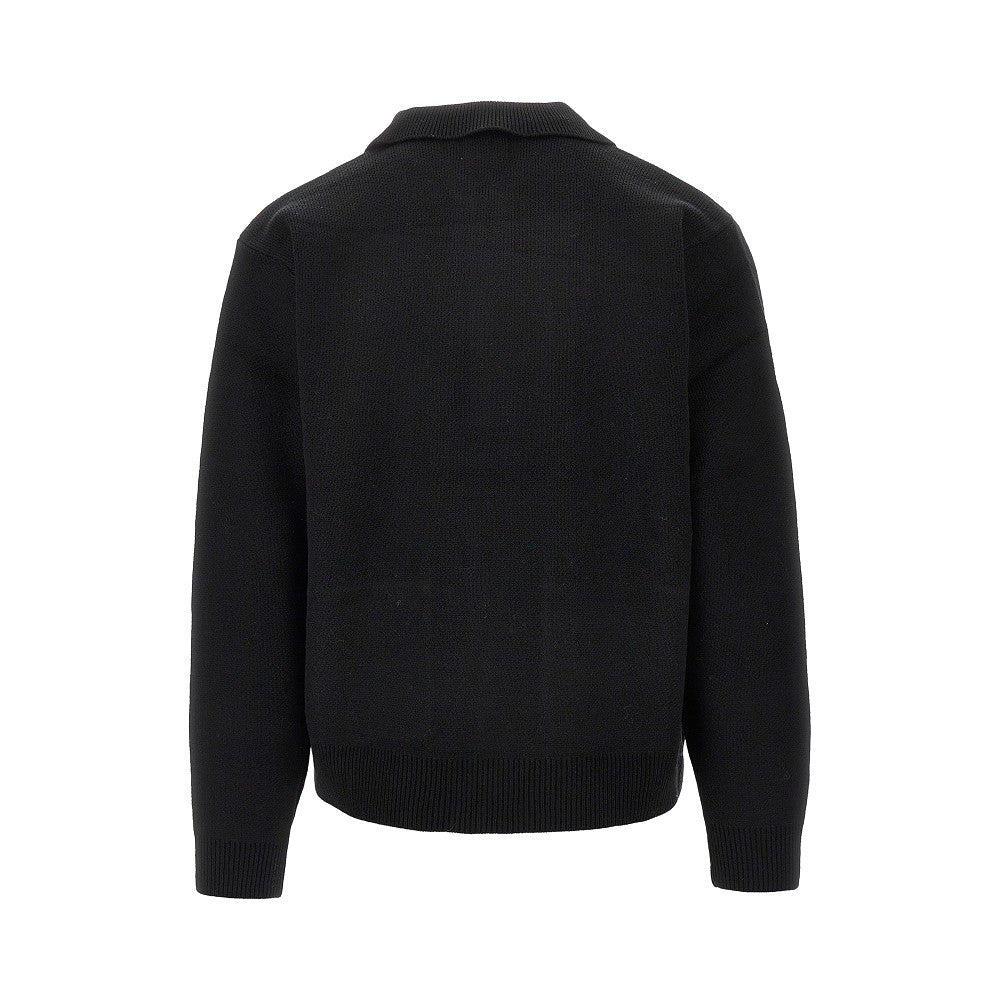 Cardigan full-zip con motivo floreale